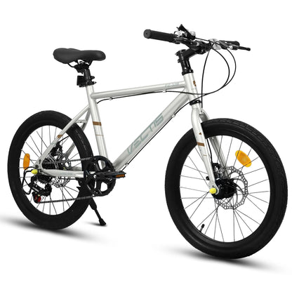 20" Kids 7-Speed Bike with Steel Frame and Dual Disc Brakes