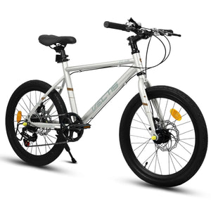 20" Kids 7-Speed Bike with Steel Frame and Dual Disc Brakes