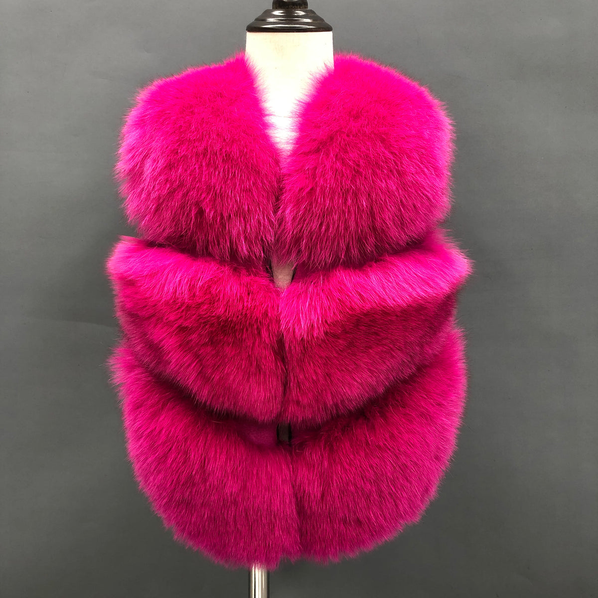 Girls' Genuine Fox Fur Vest - High-End Winter Gilet