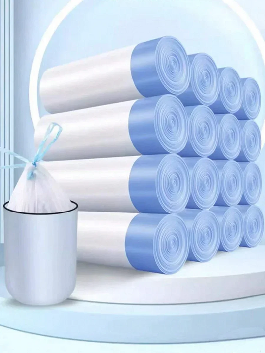 Thick Tear-Off Drawstring Trash Can Liners
