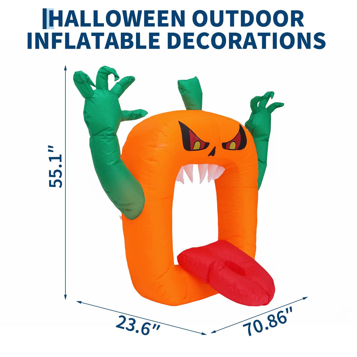 6FT Halloween Inflatable Pumpkin Trunk Or Treat Car Decoration With LED Lights