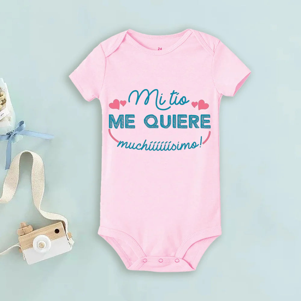 My Uncle Loves Me Very Much Print Baby Bodysuit