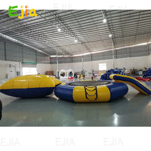 Large Lake Trampoline with Slide and Bouncing Platform