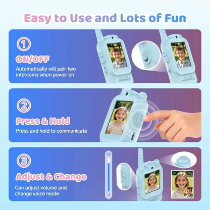 Kids Rechargeable Video Walkie Talkies (2-Pack)