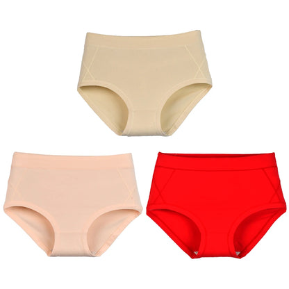 Women's High Waist Cotton Briefs (3-Pack)