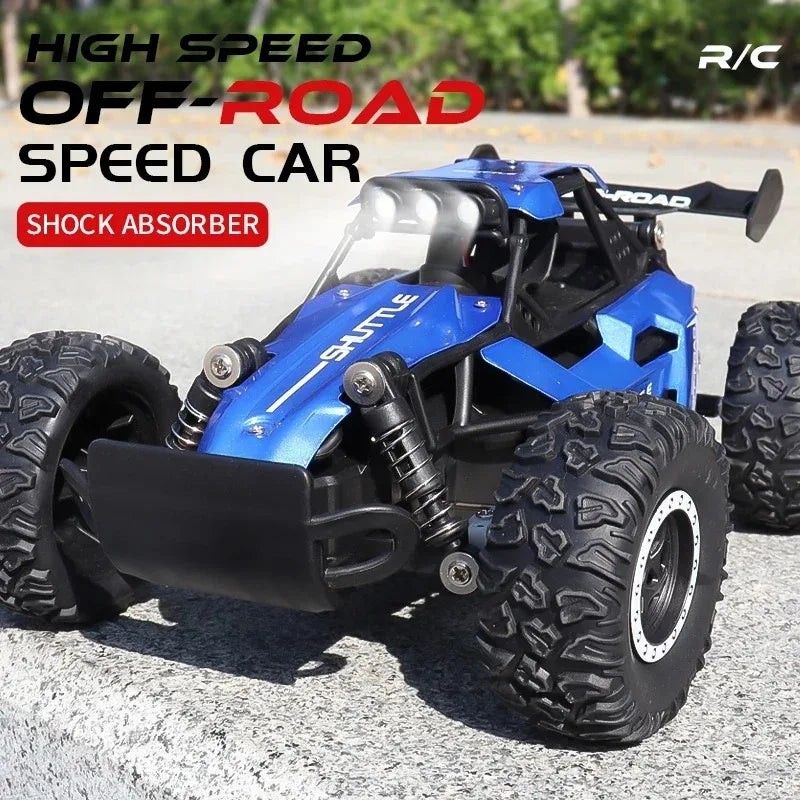 1:16 2WD Car with LED Light 2.4G 20KM/H High Speed Off-Road Climbing Remote Control Car