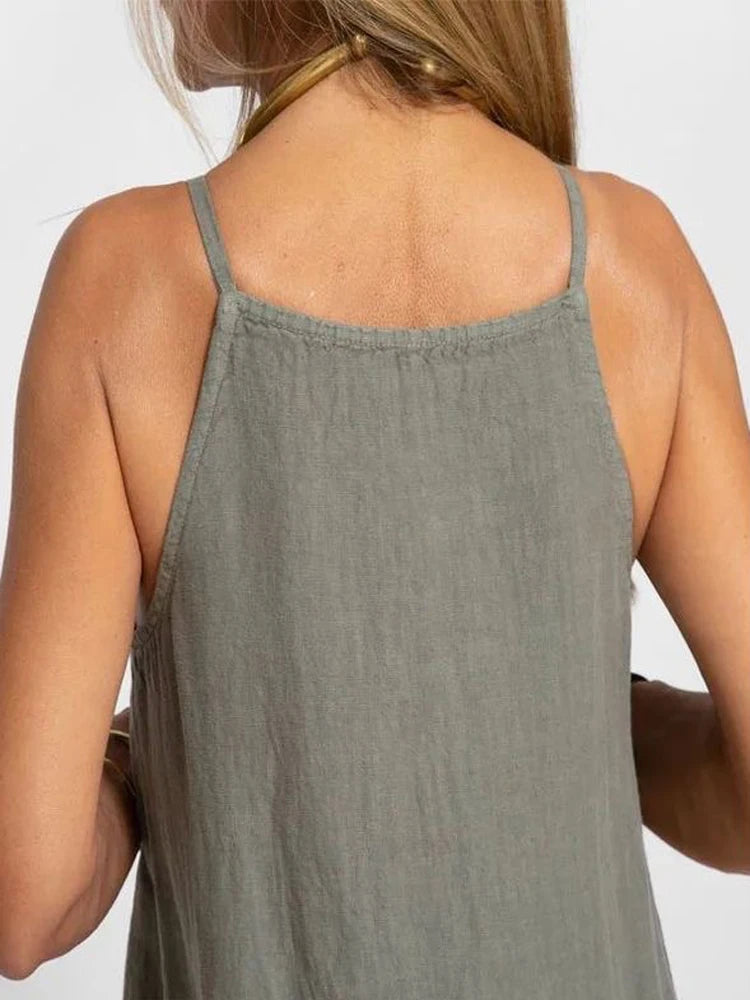 Cotton Side Split Long Summer Dress