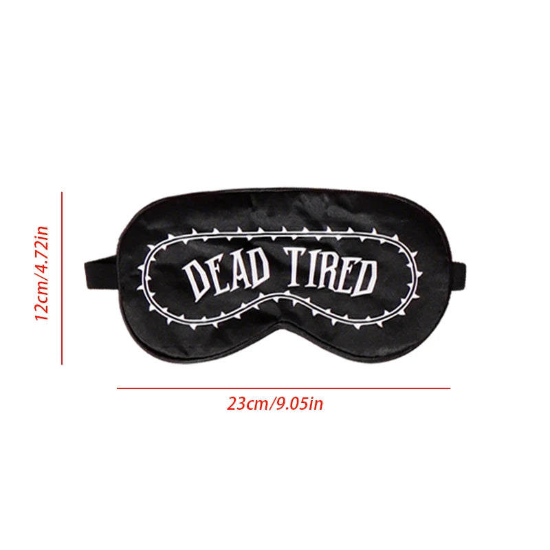 Gothic Black Smooth Eye Mask with Adjustable Strap for Halloween
