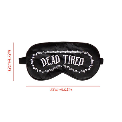 Gothic Black Smooth Eye Mask with Adjustable Strap for Halloween