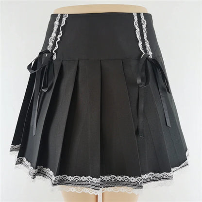 Women's Punk Gothic High-Waisted Bandage Mini Skirt