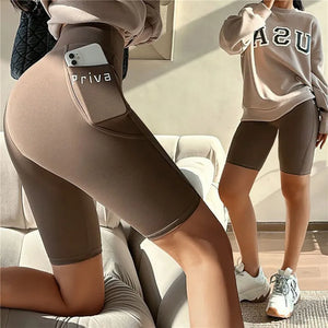 High Waist Casual Tight Shorts For Women