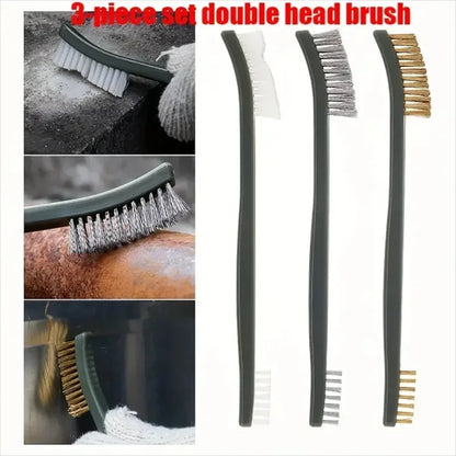 Double-end Steel Wire Brush & Nylon Pick Set