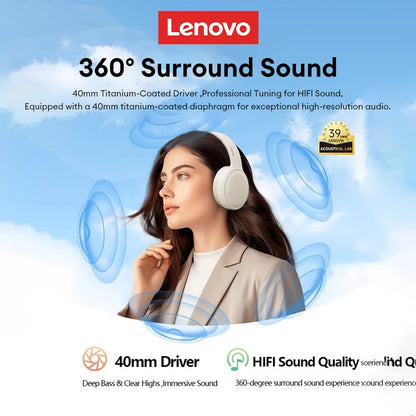Foldable Lenovo TH30 Wireless Bluetooth 5.0 Gaming Headphones