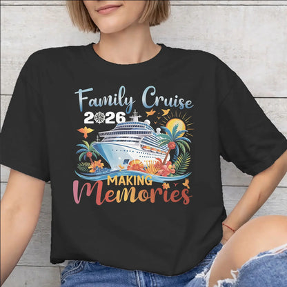 Summer Family Cruise 2026 Cotton T-Shirt – Matching Memories Vacation Tee