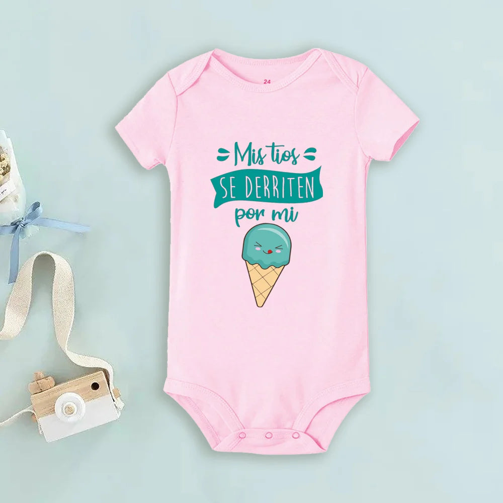 My Uncle Loves Me Very Much Print Baby Bodysuit
