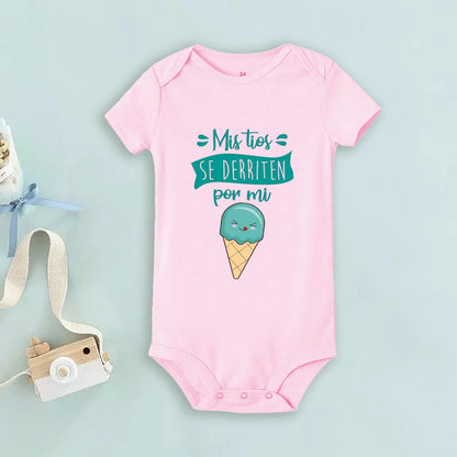 My Uncle Loves Me Very Much Print Baby Bodysuit