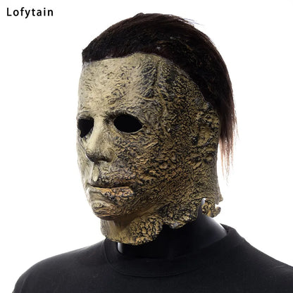 Lofytain 2022 Halloween Ends Michael Myers Horror Mask - Bloody Creepy Latex Cosplay Helmet