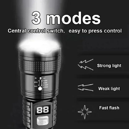 High-Power LED Rechargeable Tactical Flashlight