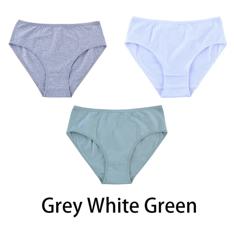 3PCS Seamless Cotton Panties