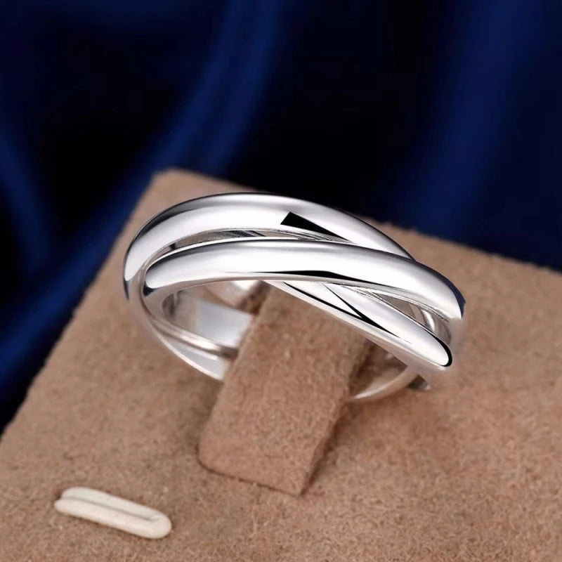 925 Sterling Silver Intertwined Multi-Band Ring – Elegant Minimalist Statement Jewelry
