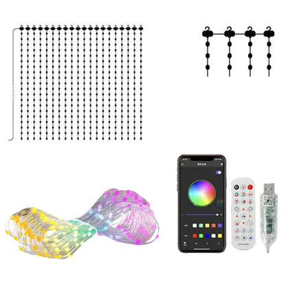 Smart App-Controlled 400LED RGB Curtain Lights