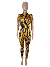 Weird Puss Striped Print Jumpsuit