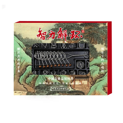 Classical Metal Wire Brain Teasers & IQ Puzzle Set