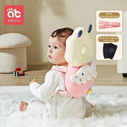 AIBEDILA Baby Head Protector Cartoon Backpack