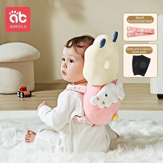 AIBEDILA Baby Head Protector Cartoon Backpack