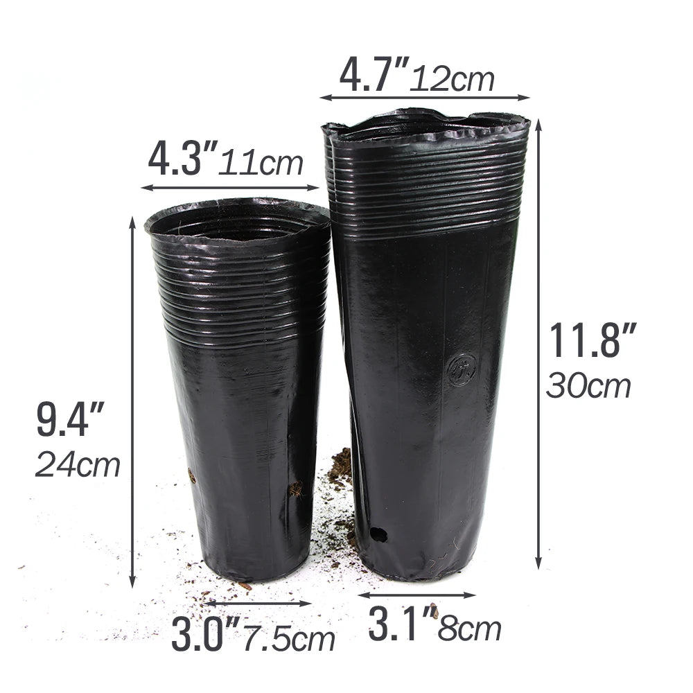 Tall Plastic Deep Nursery Tree Pots with Drainage Holes