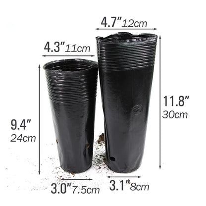 Tall Plastic Deep Nursery Tree Pots with Drainage Holes