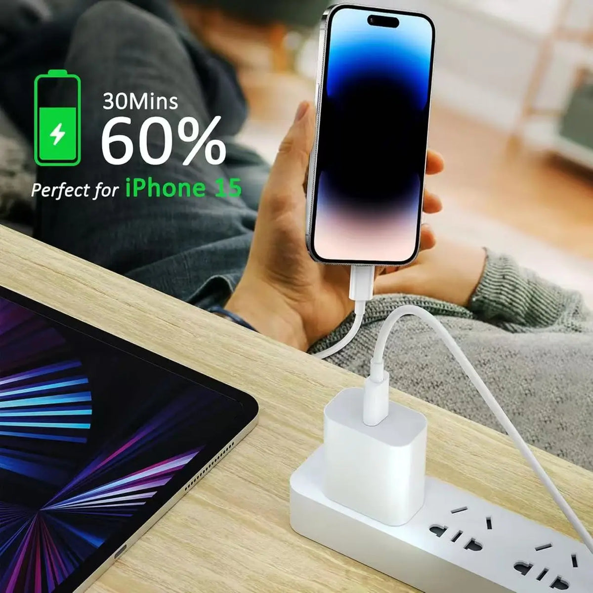 [5-Pack] 60W USB-C to USB-C Fast Charging Cable Set