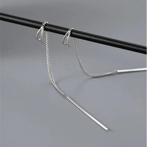 Long Tassel Pearl Dangle Earrings for Women