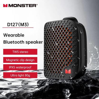 Monster M3 Clip-On Mini Wireless Bluetooth Speaker