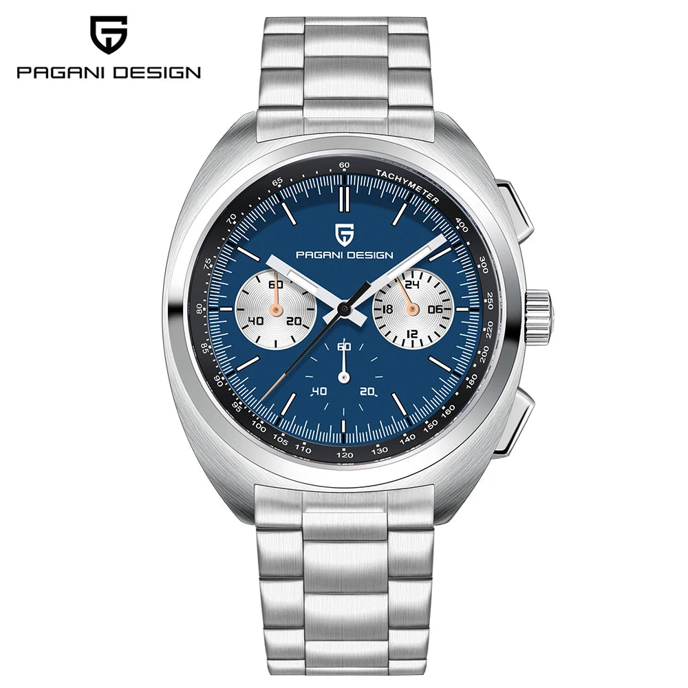 Pagani Design Men's Luxury Quartz Chronograph Watch – Retro Dial Clock