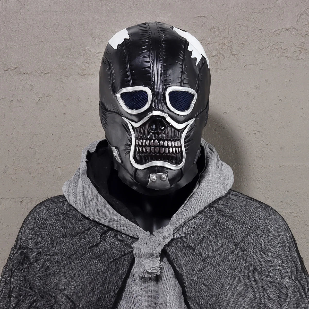 Vmonke Dorohedoro Shin & Noi Cosplay Mask – Realistic Latex Skull Helmet Prop for Halloween & Anime Events