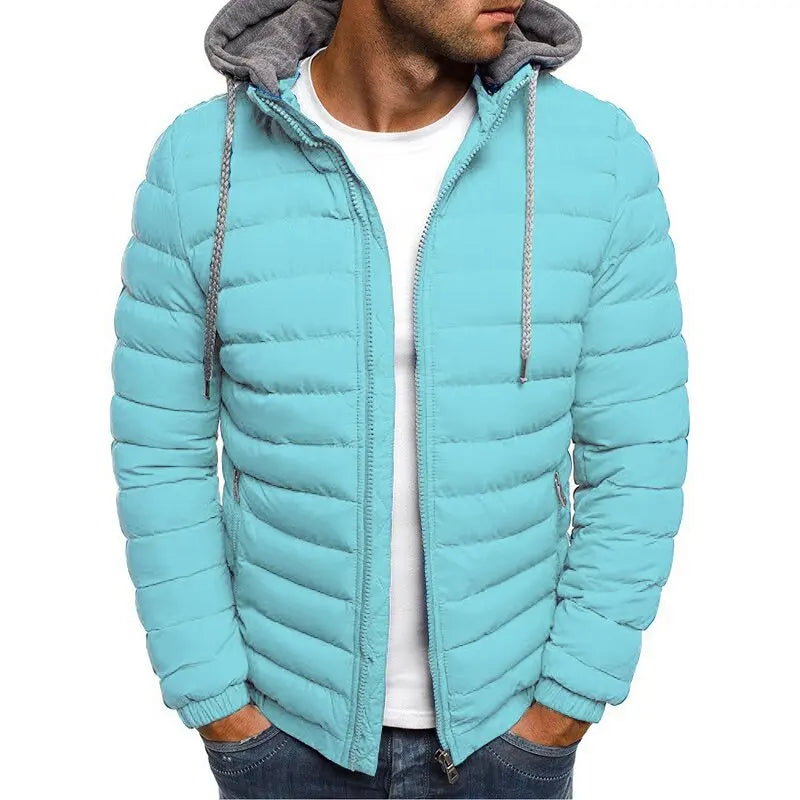 Men's Winter Fleece-Lined Hooded Jacket