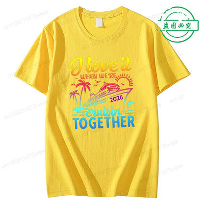 Women’s Cruise Squad 2026 Graphic T-Shirt – Casual Short Sleeve Vacation Tee