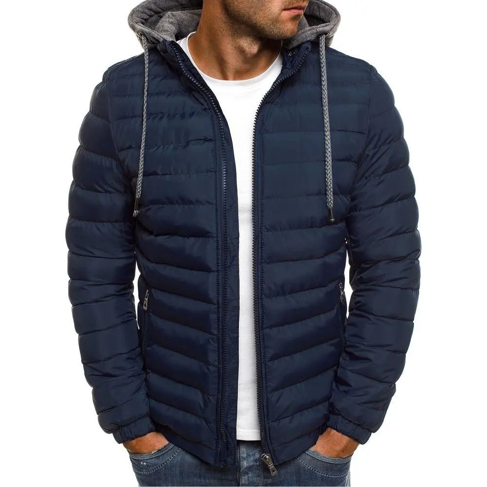 Men's Winter Fleece-Lined Hooded Jacket