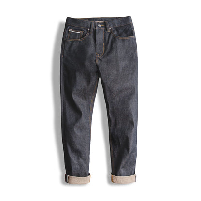 Maden Retro Raw Denim Jeans with Zipper Fly