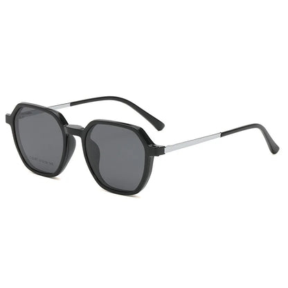 Magnetic Clip-On Polarized Sunglasses & Optical Eyeglass Frame Set