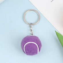 Tennis Ball Metal Keychain