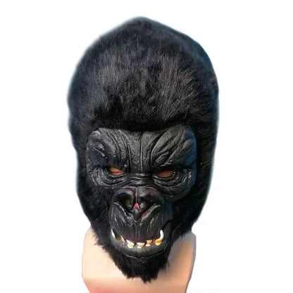 Realistic Latex Gorilla Mask for Halloween Cosplay and Role-Play Party