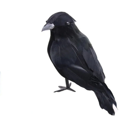6Pcs Realistic Artificial Black Crow Halloween Props