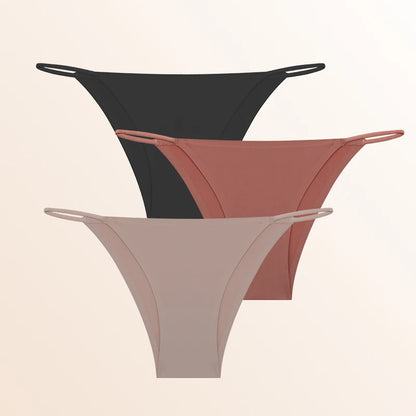 FINETOO 3Pcs Seamless Thin Strap Briefs