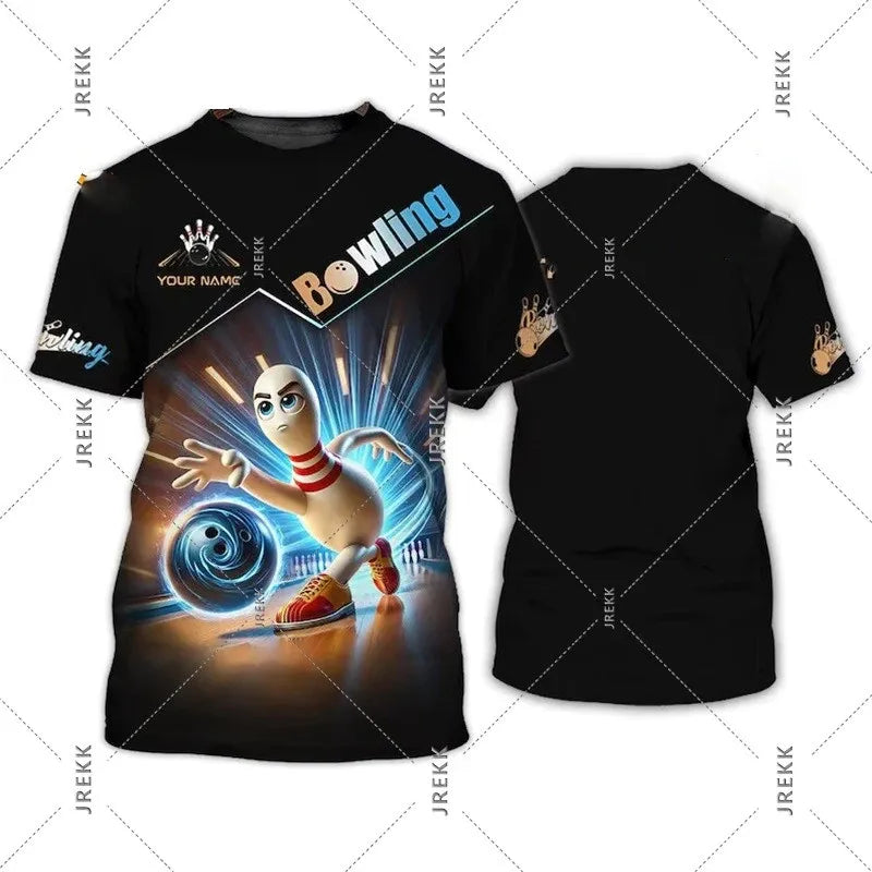 Men's Custom Name Bowling T-Shirt