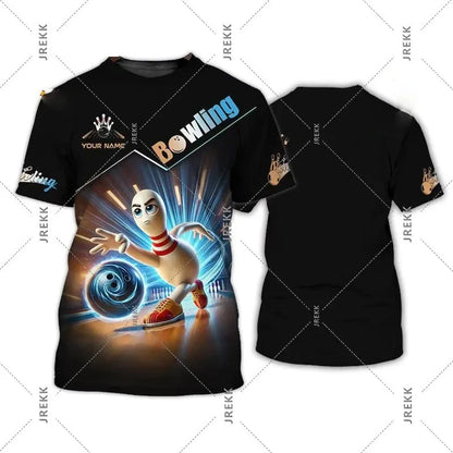 Men's Custom Name Bowling T-Shirt