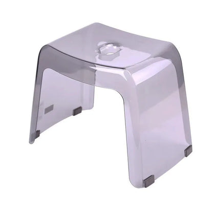 Transparent Acrylic Shower Stool with Non-Slip Bath Seat