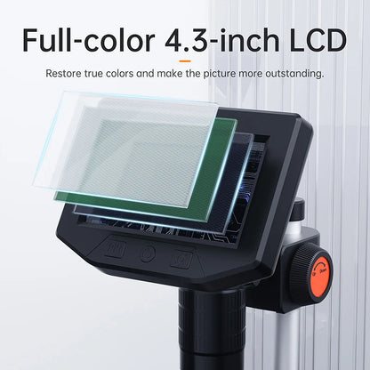 4.3-Inch LCD Digital Microscope 1000X Zoom 1080P HD Portable USB Microscope
