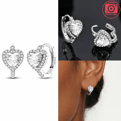 925 Sterling Silver Dancing Bee Hoop Earrings – Cute Enamel Zircon Jewelry